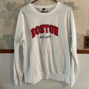 White Boston Sweatshirt